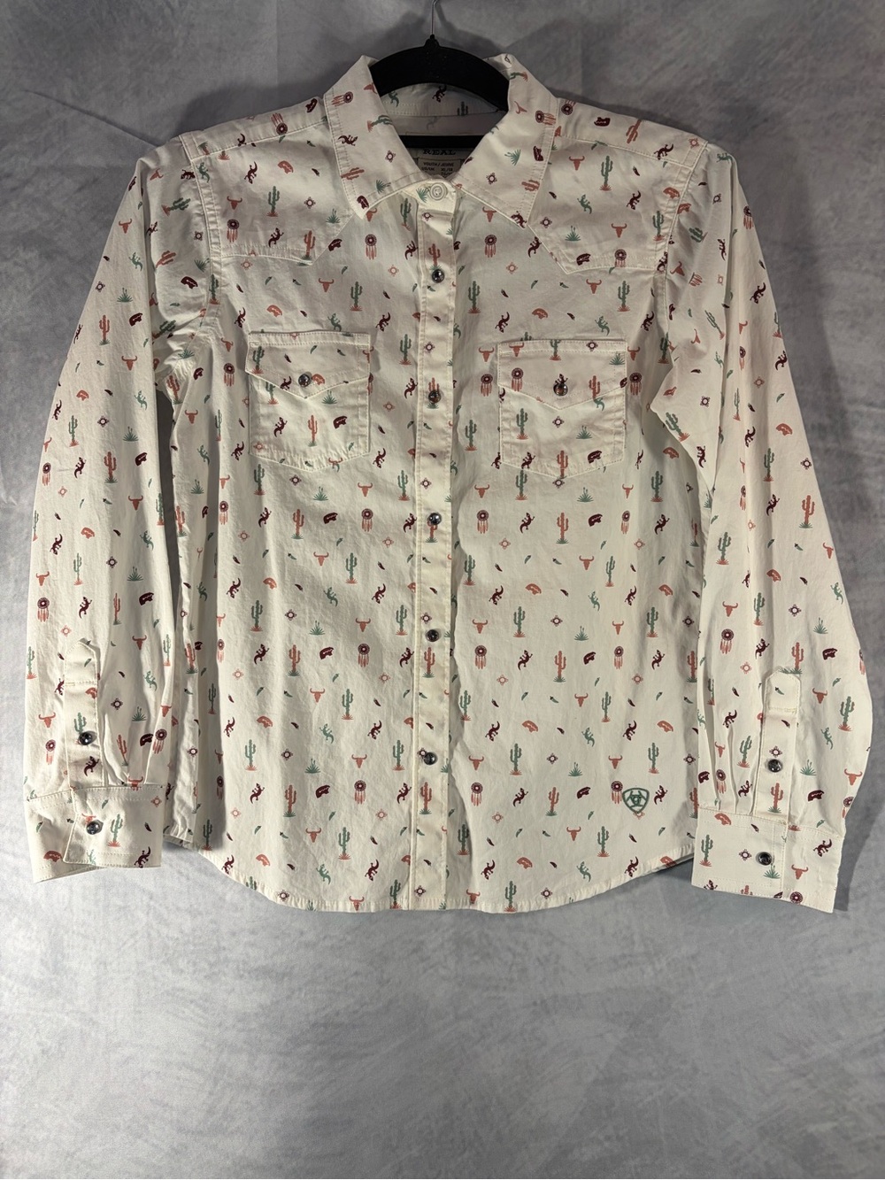 Ariat REAL Youth Western Button-Up Shirt XL/14